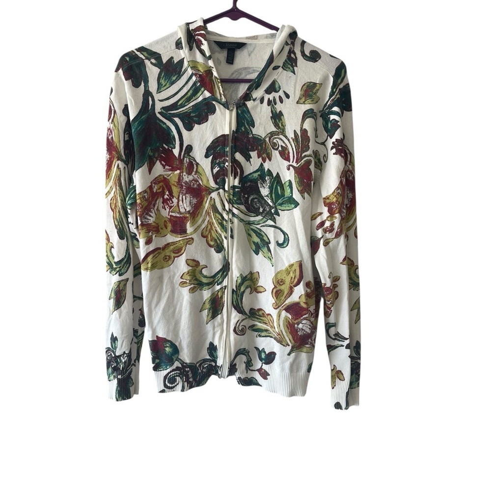 Soma Multicolor Floral Zip-Up Hoodie Jacket - Picture 2 of 7